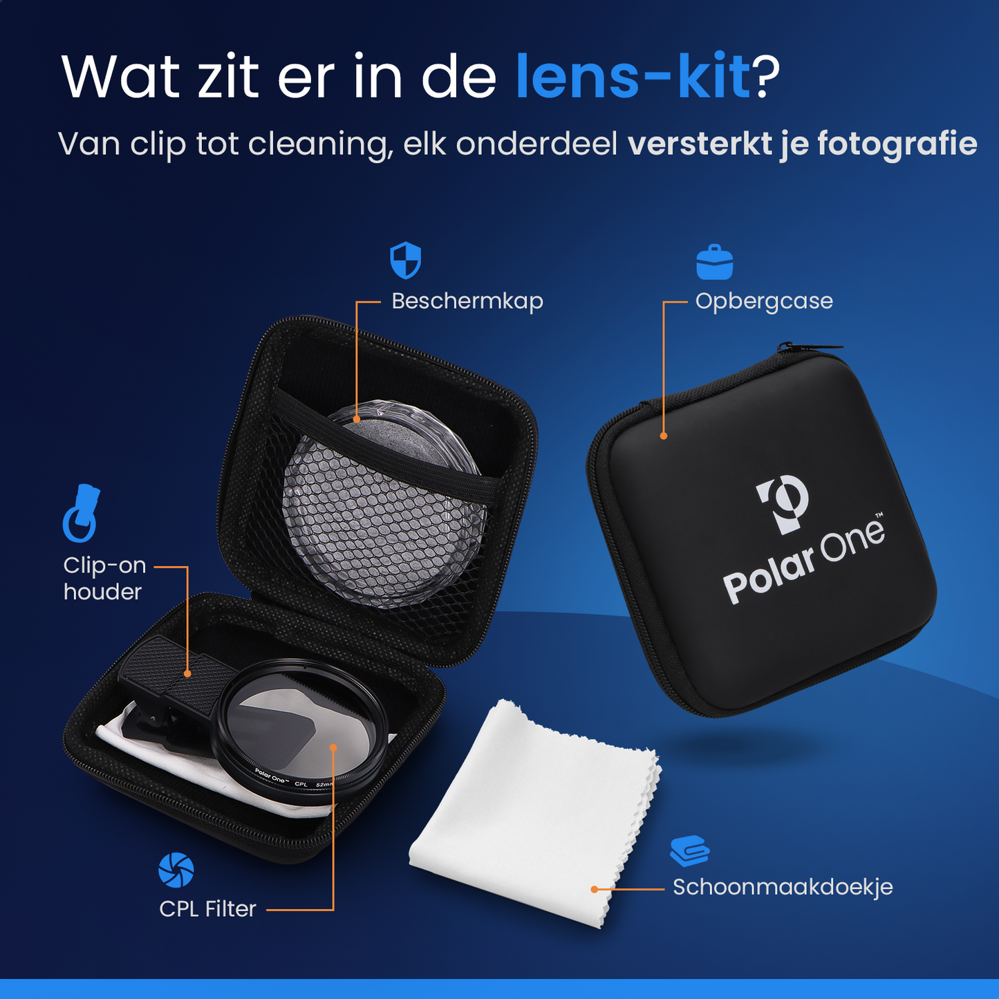 Polar One CPL Click-On Polarisatie Filter voor Smartphones