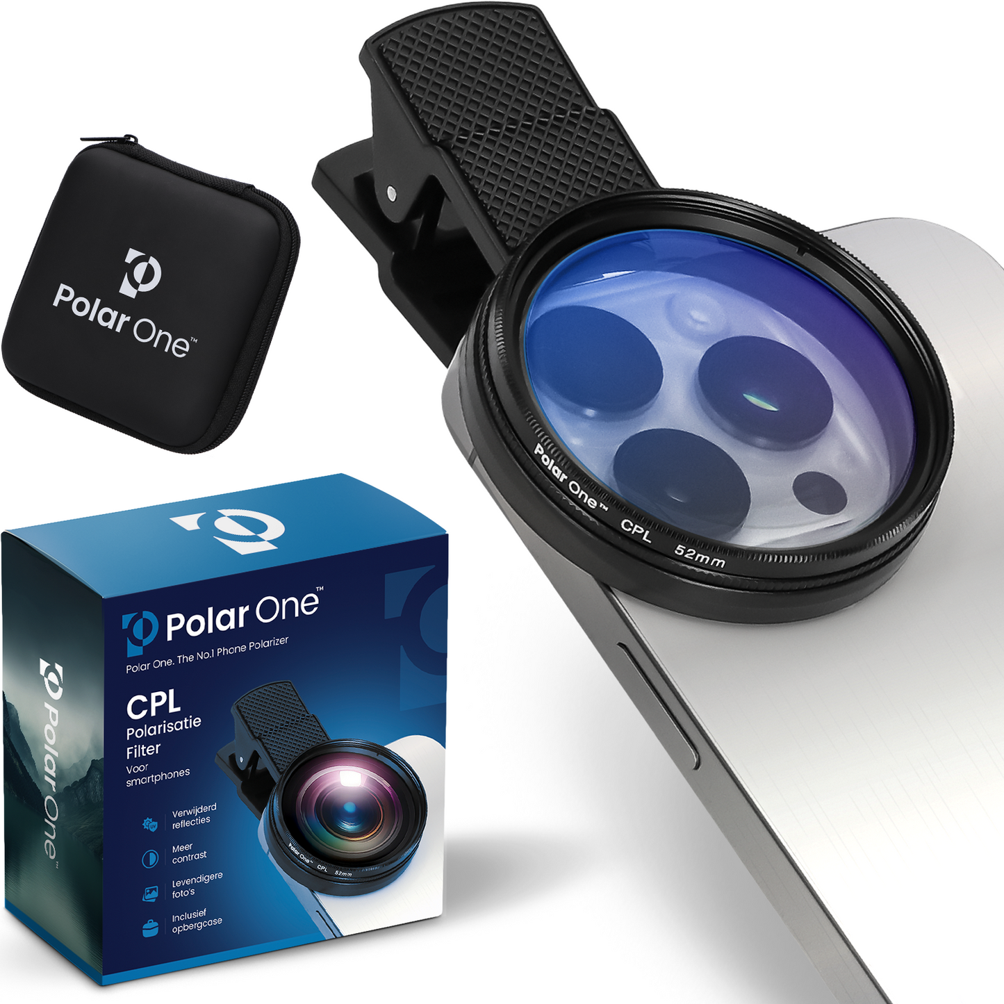 Polar One CPL Click-On Polarisatie Filter voor Smartphones